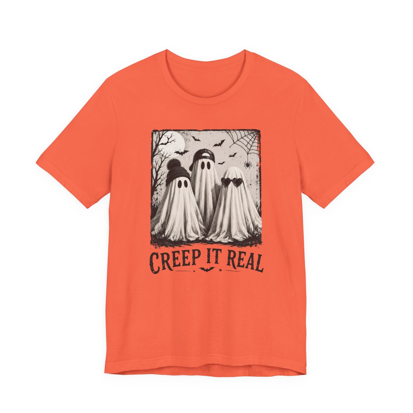 Creep It Real Ghost Graphic Tee — Vintage Halloween T-Shirt