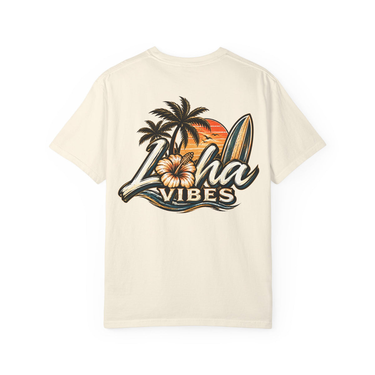 Loha Vibes Tropical Surf Graphic T-Shirt