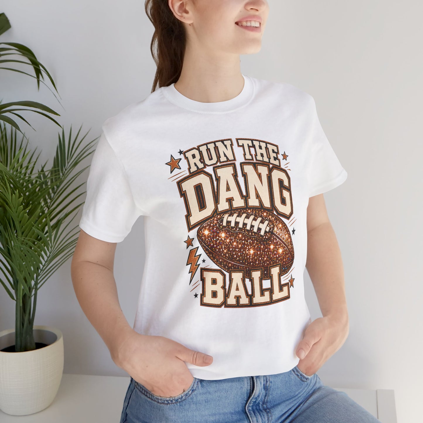 Run the Dang Ball Football T-Shirt — Retro Gridiron Graphic Tee