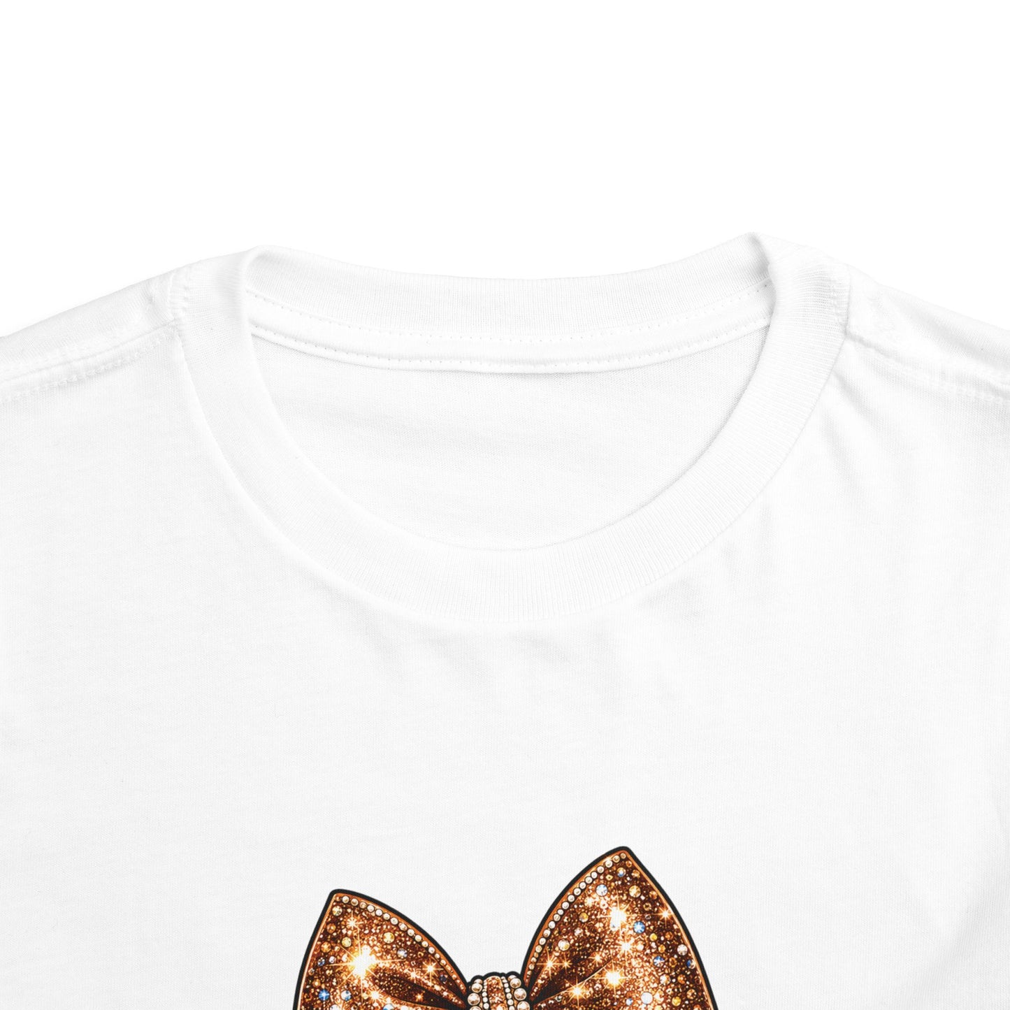 Toddler Tee — Glitter Football Bow "DB4L" Kids' Game Day Shirt