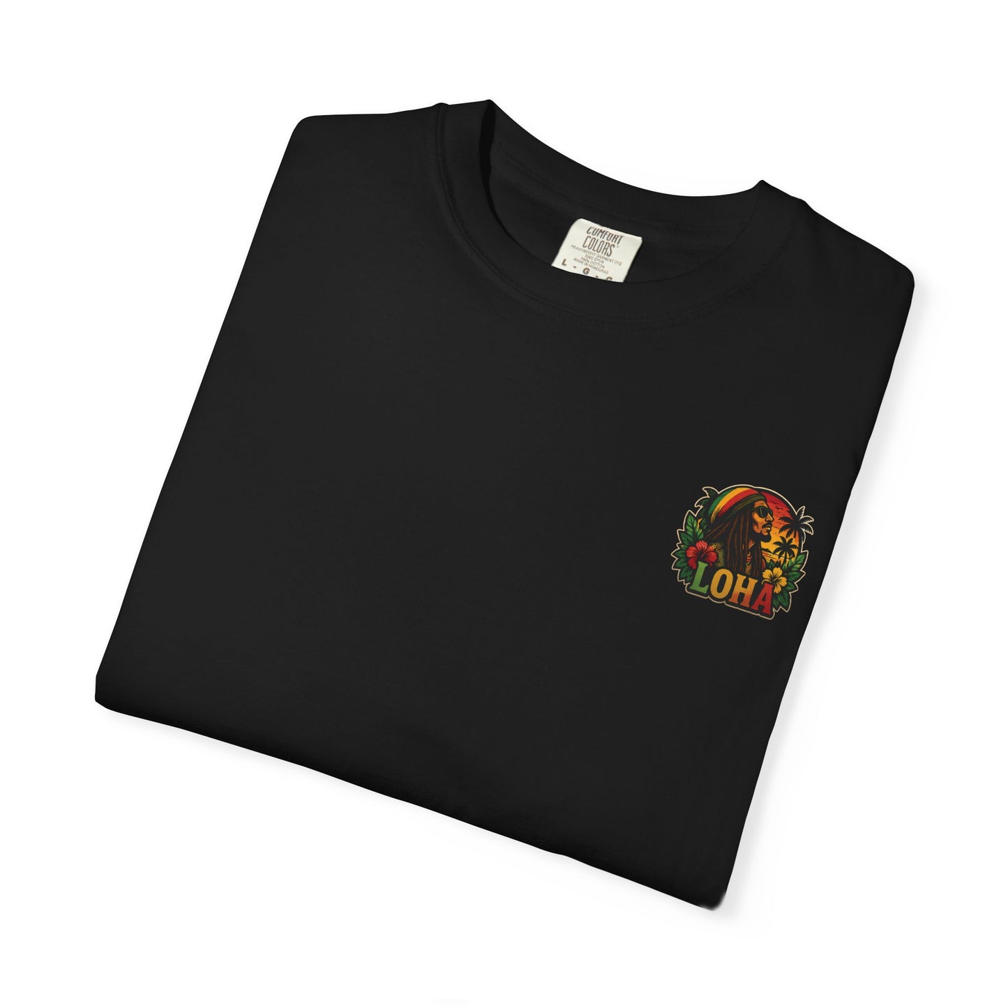 Rasta Aloha T-Shirt — "LOHA" Reggae Sunset Tee