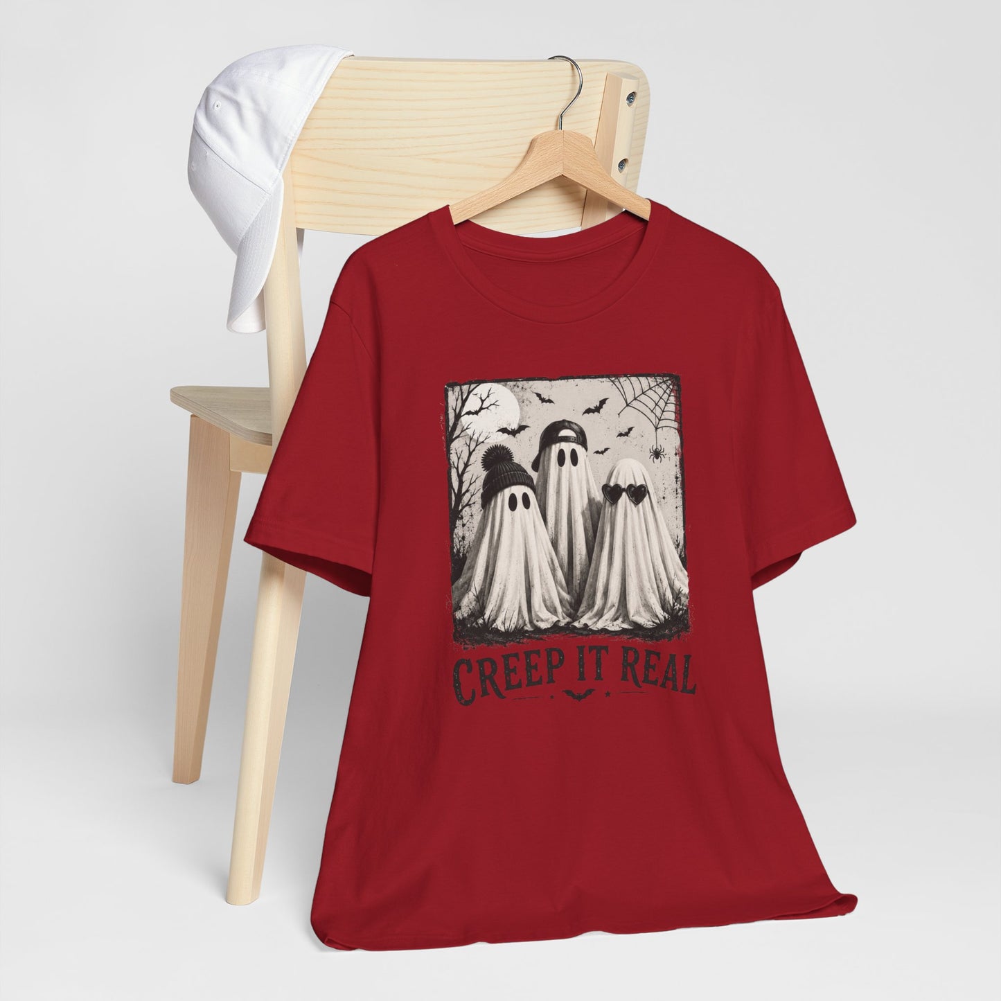 Creep It Real Ghost Graphic Tee — Vintage Halloween T-Shirt