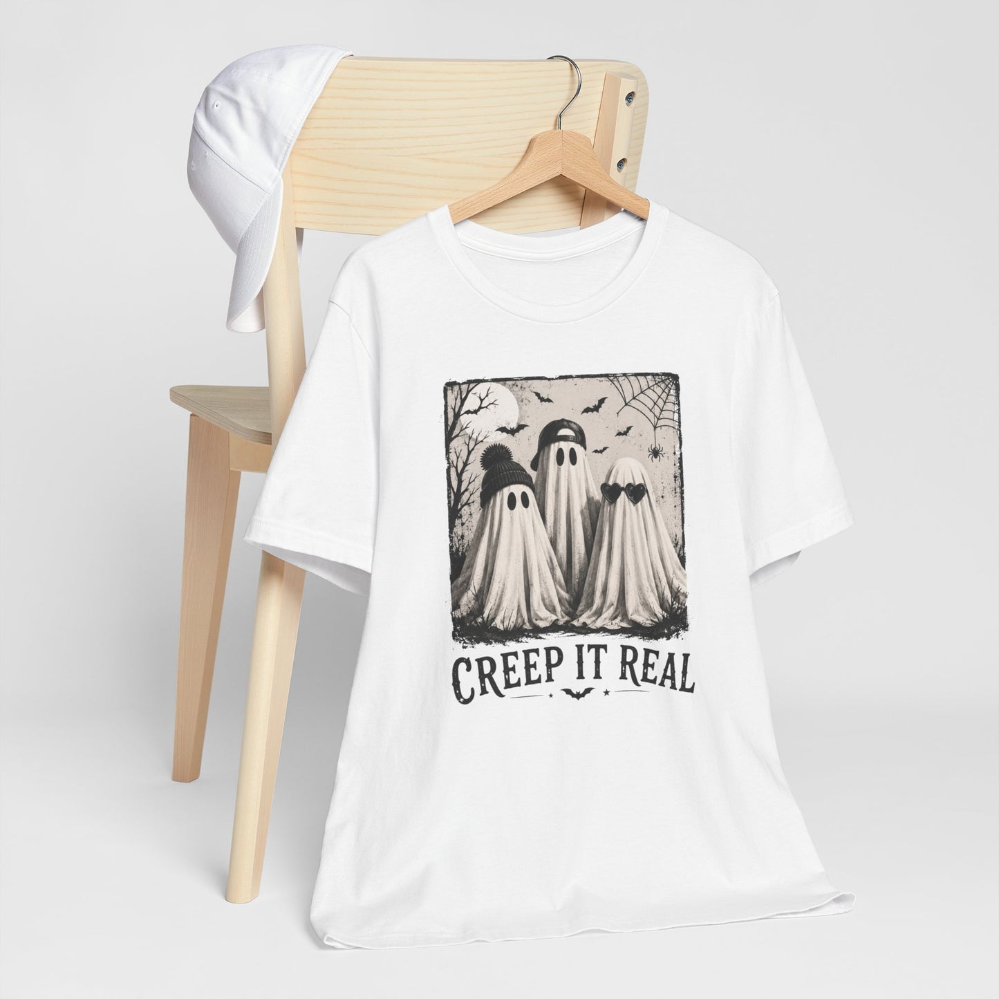 Creep It Real Ghost Graphic Tee — Vintage Halloween T-Shirt