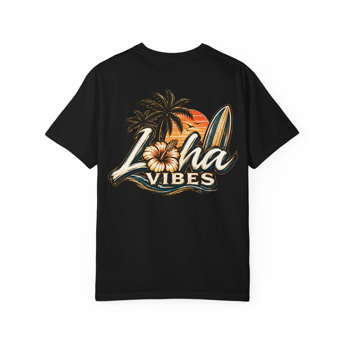 Loha Vibes Tropical Surf Graphic T-Shirt