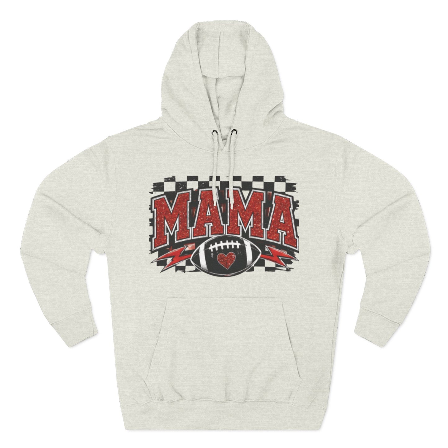 Mama Football Hoodie — #10 Player Mom Fleece Pullover