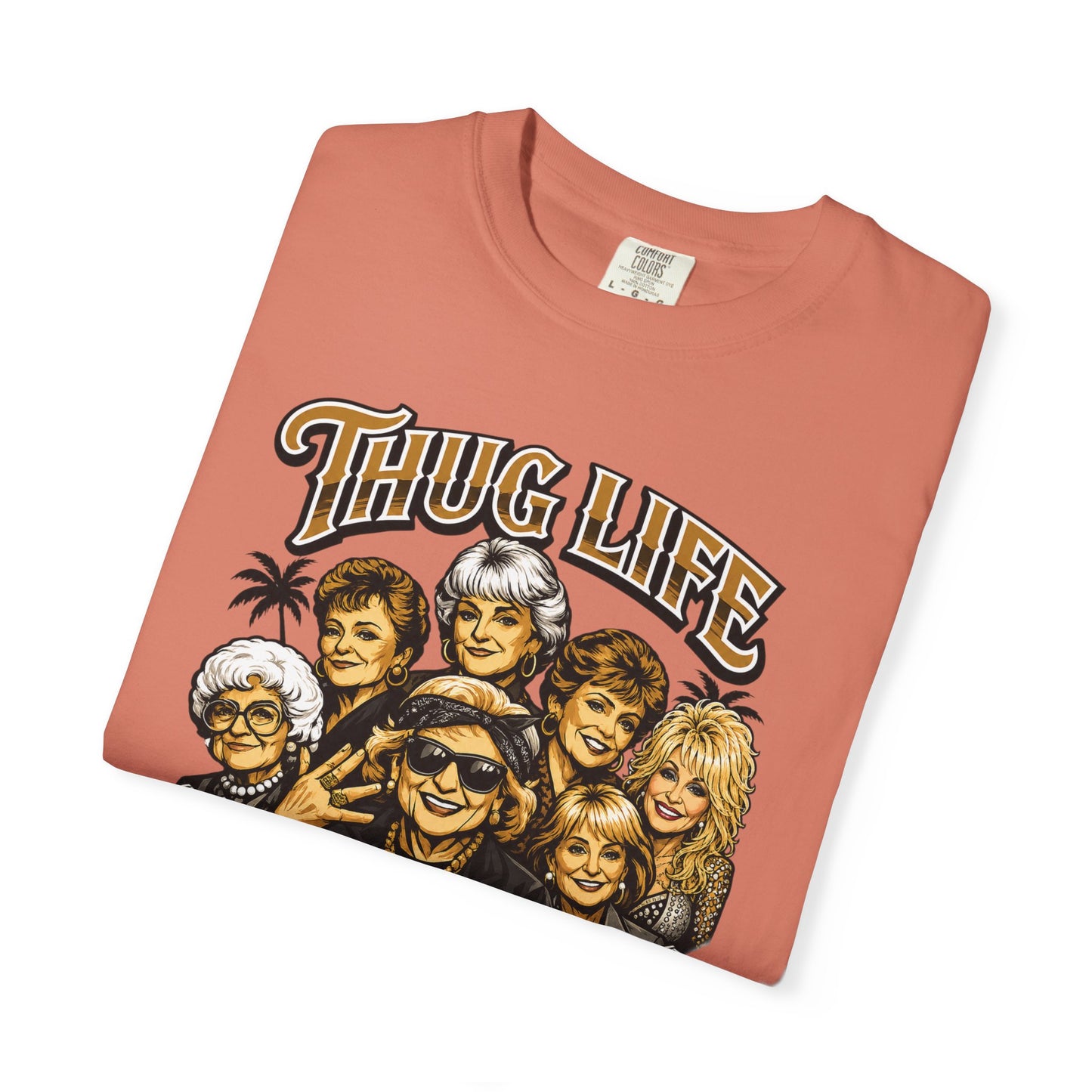 T H U G Golden Dolly Grandma Portrait T-Shirt | Retro TV Comedy Crew Tee