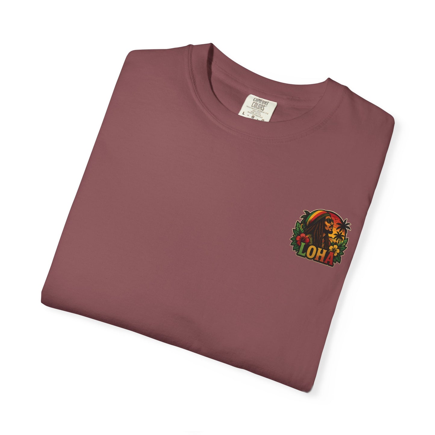 Rasta Aloha T-Shirt — "LOHA" Reggae Sunset Tee