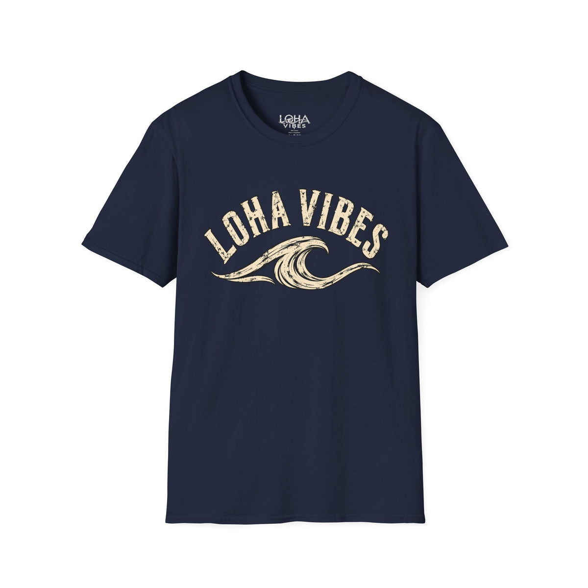 LOHA VIBES Signature Wave Graphic Tee – Coastal Lifestyle T-Shirt