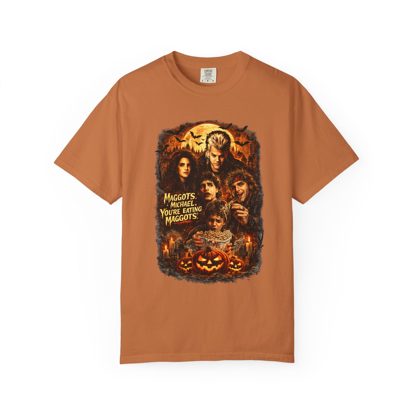Horror Movie Collage T-shirt | Halloween Pumpkin Skull Design