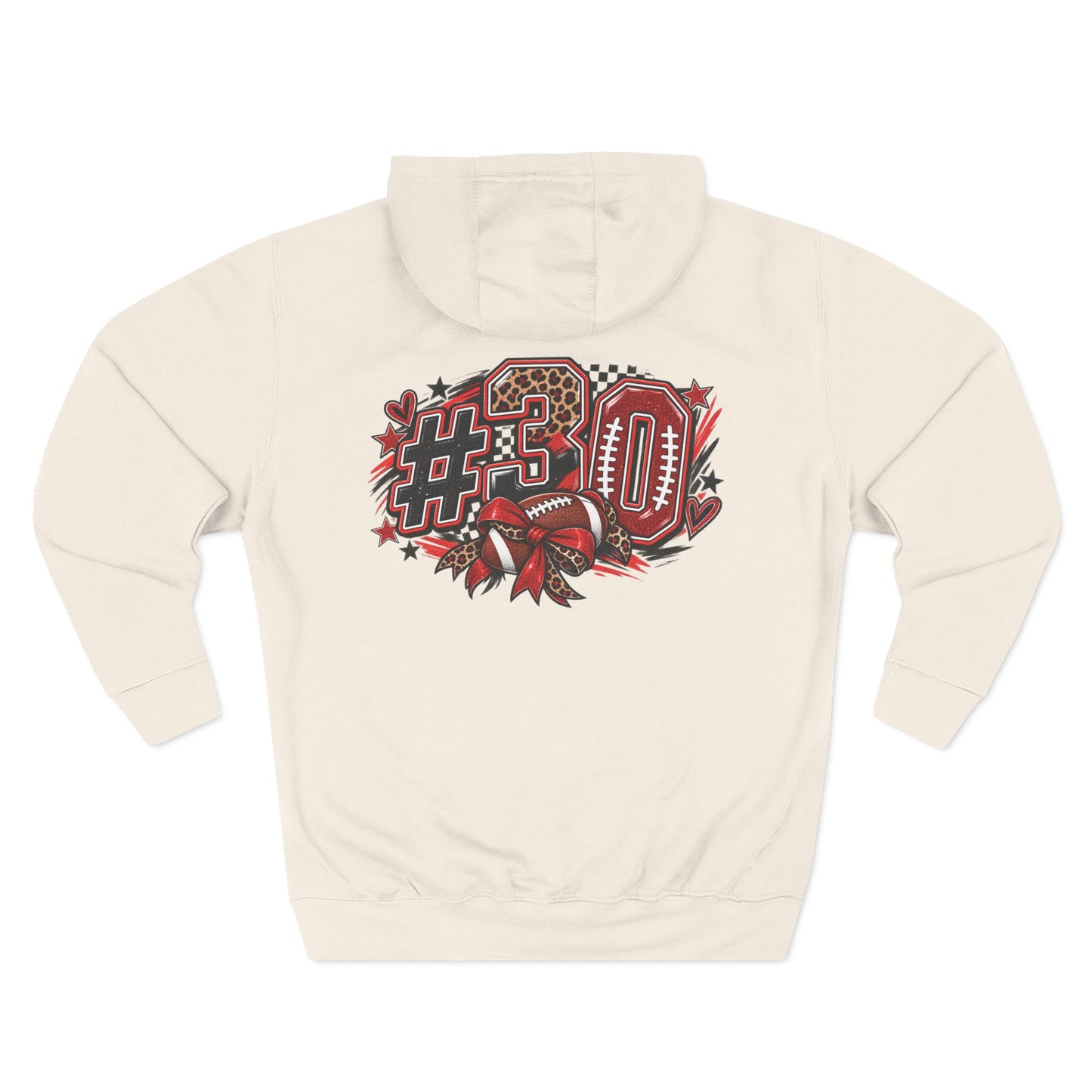Mama Football Hoodie — #10 Player Mom Fleece Pullover