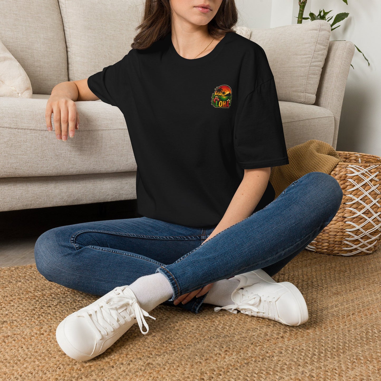 Loha Sunset Palm Pocket Graphic Tee