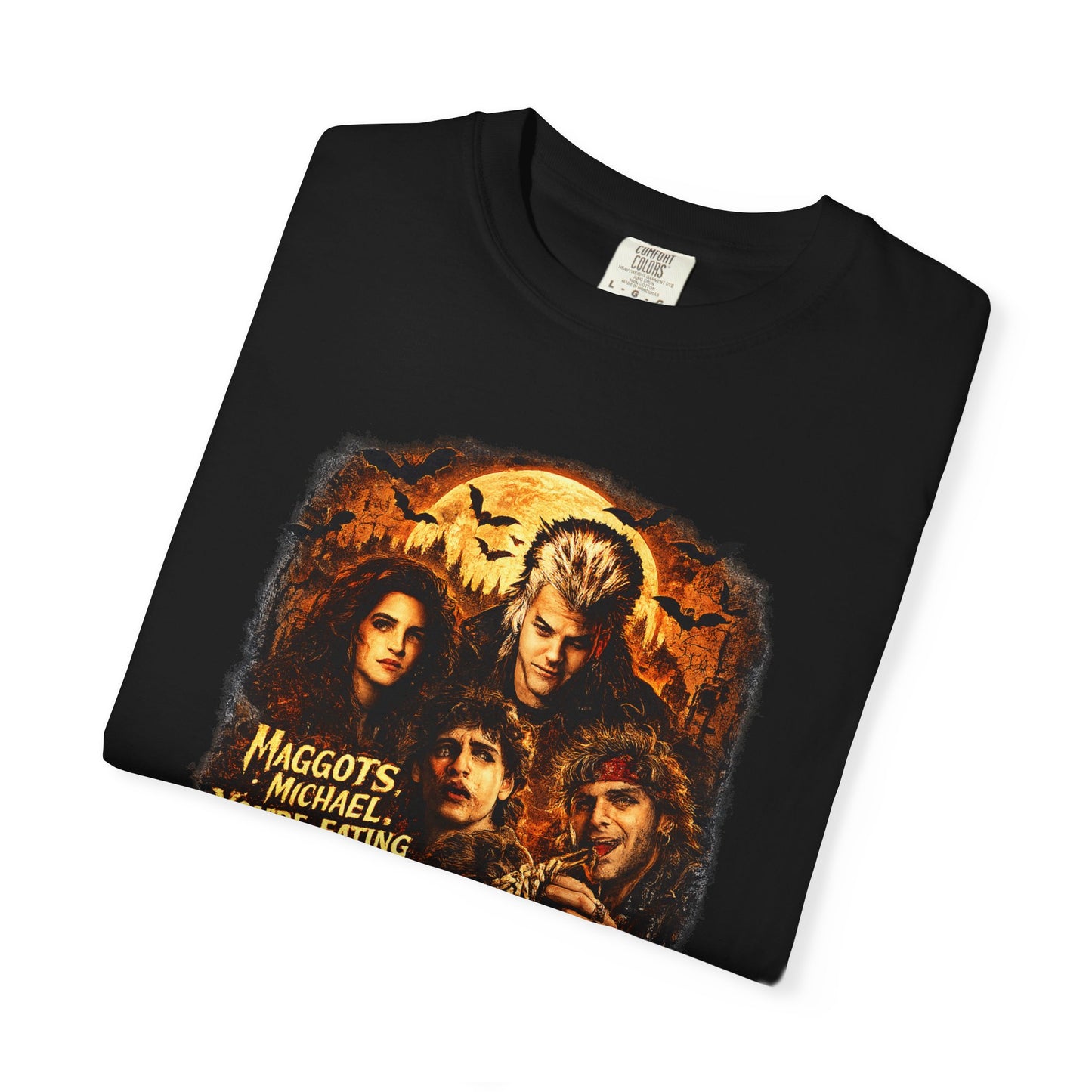 Horror Movie Collage T-shirt | Halloween Pumpkin Skull Design