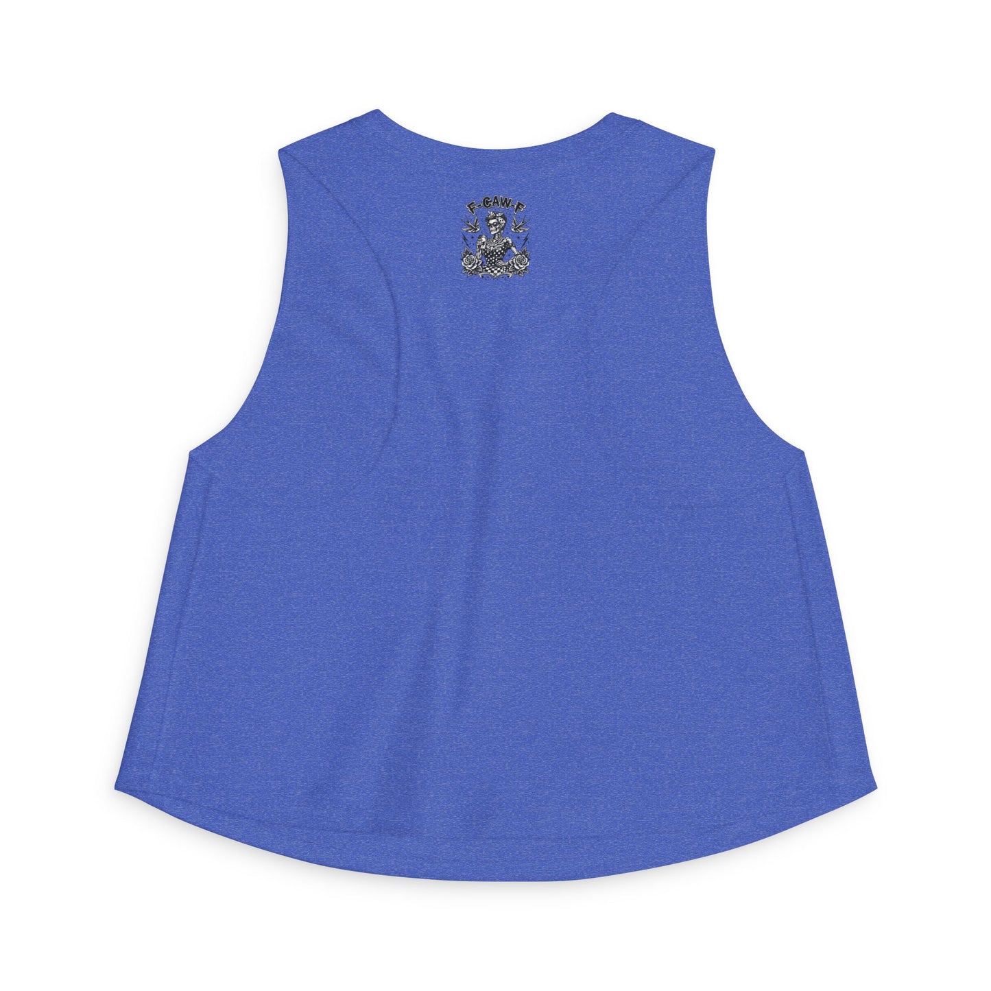 Women's Crop Top — Rockabilly Skeleton 'F-GAW-F' Graphic Tank