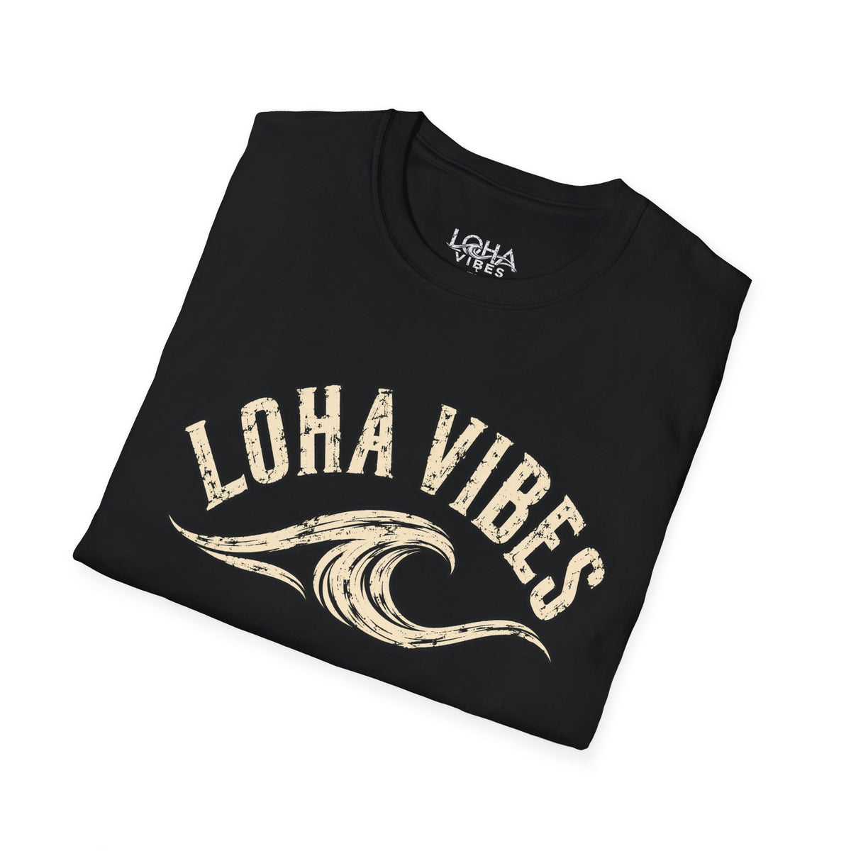 LOHA VIBES Signature Wave Graphic Tee – Coastal Lifestyle T-Shirt