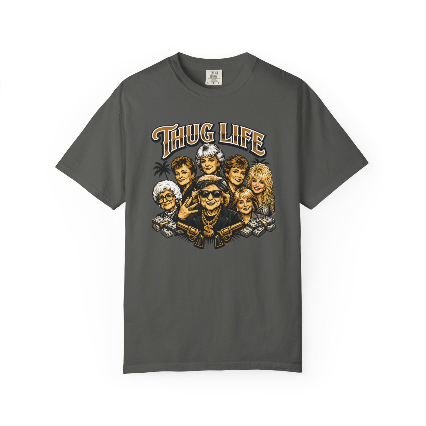 T H U G Golden Dolly Grandma Portrait T-Shirt | Retro TV Comedy Crew Tee