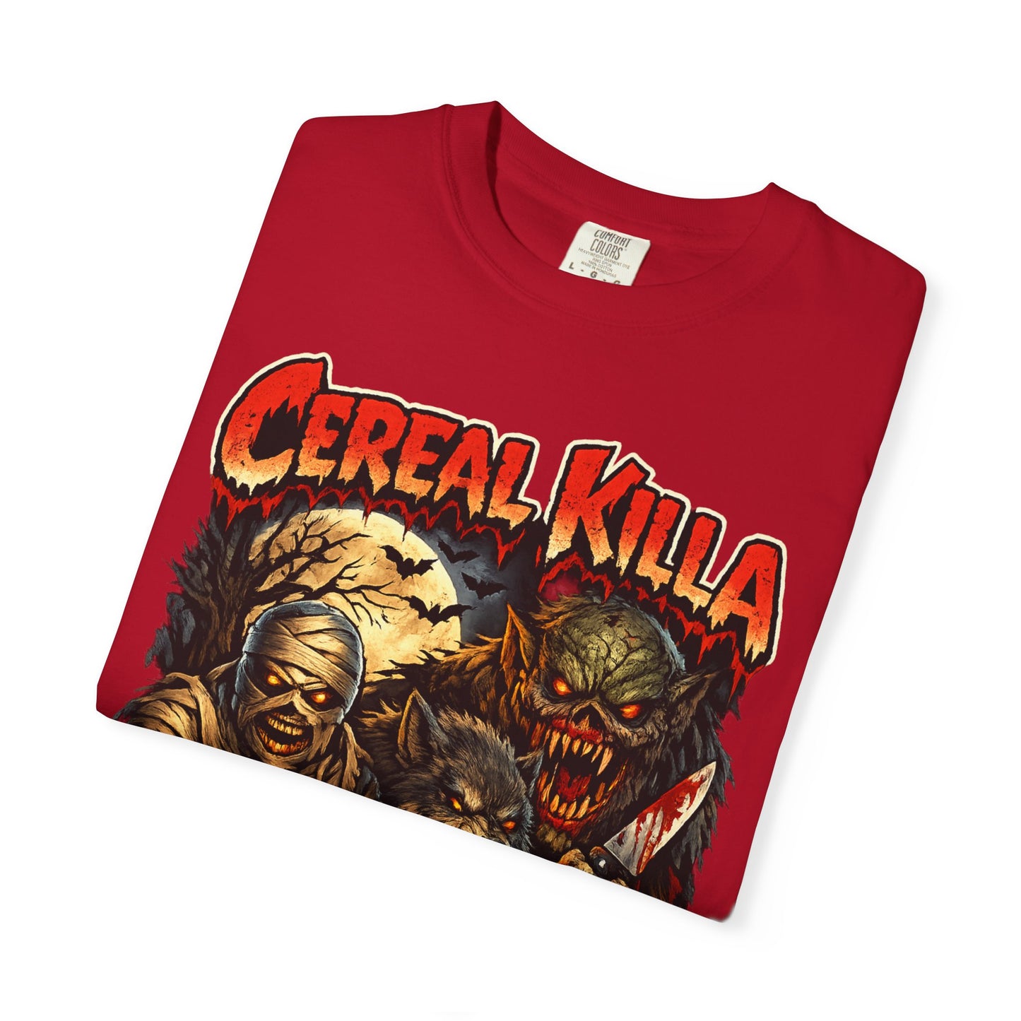 Cereal Killa Horror T-Shirt — Vintage Halloween Monster Graphic Tee.