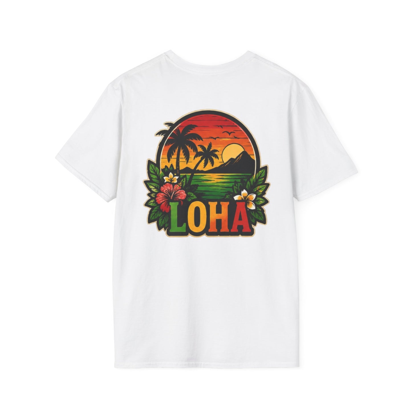 Loha Sunset Palm Pocket Graphic Tee