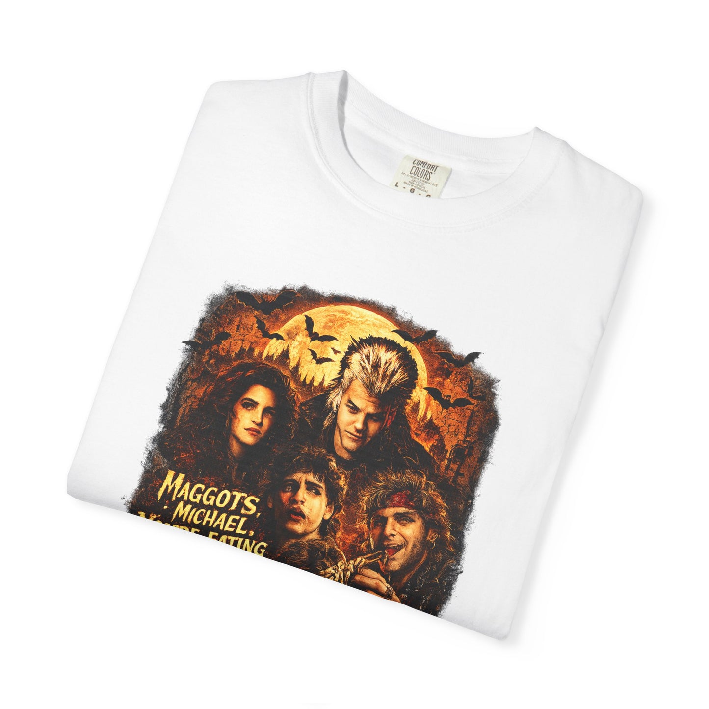 Horror Movie Collage T-shirt | Halloween Pumpkin Skull Design