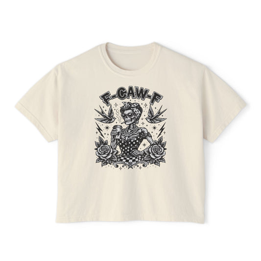 Graphic Tee — 'F-GAW-F' Retro Skull Pinup Design
