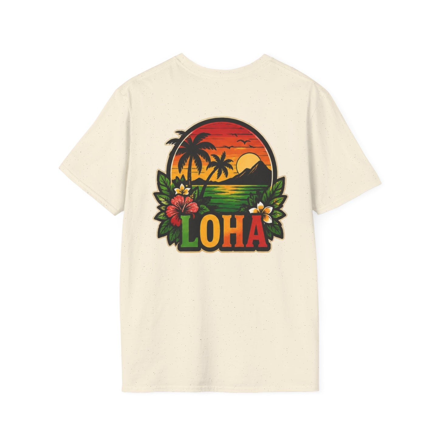Loha Sunset Palm Pocket Graphic Tee