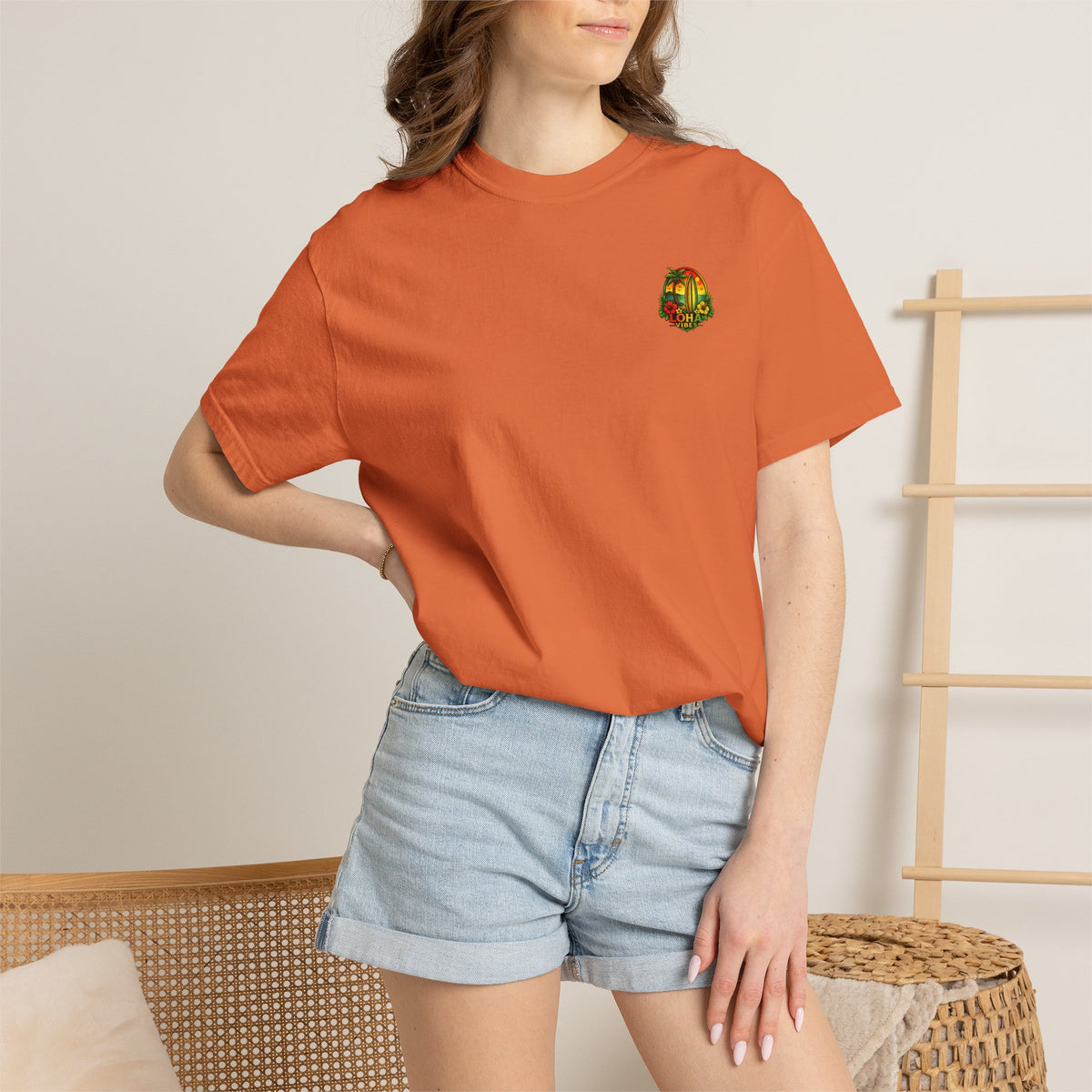 Loha Vibes T-Shirt — Tropical Surf Sunset Tee