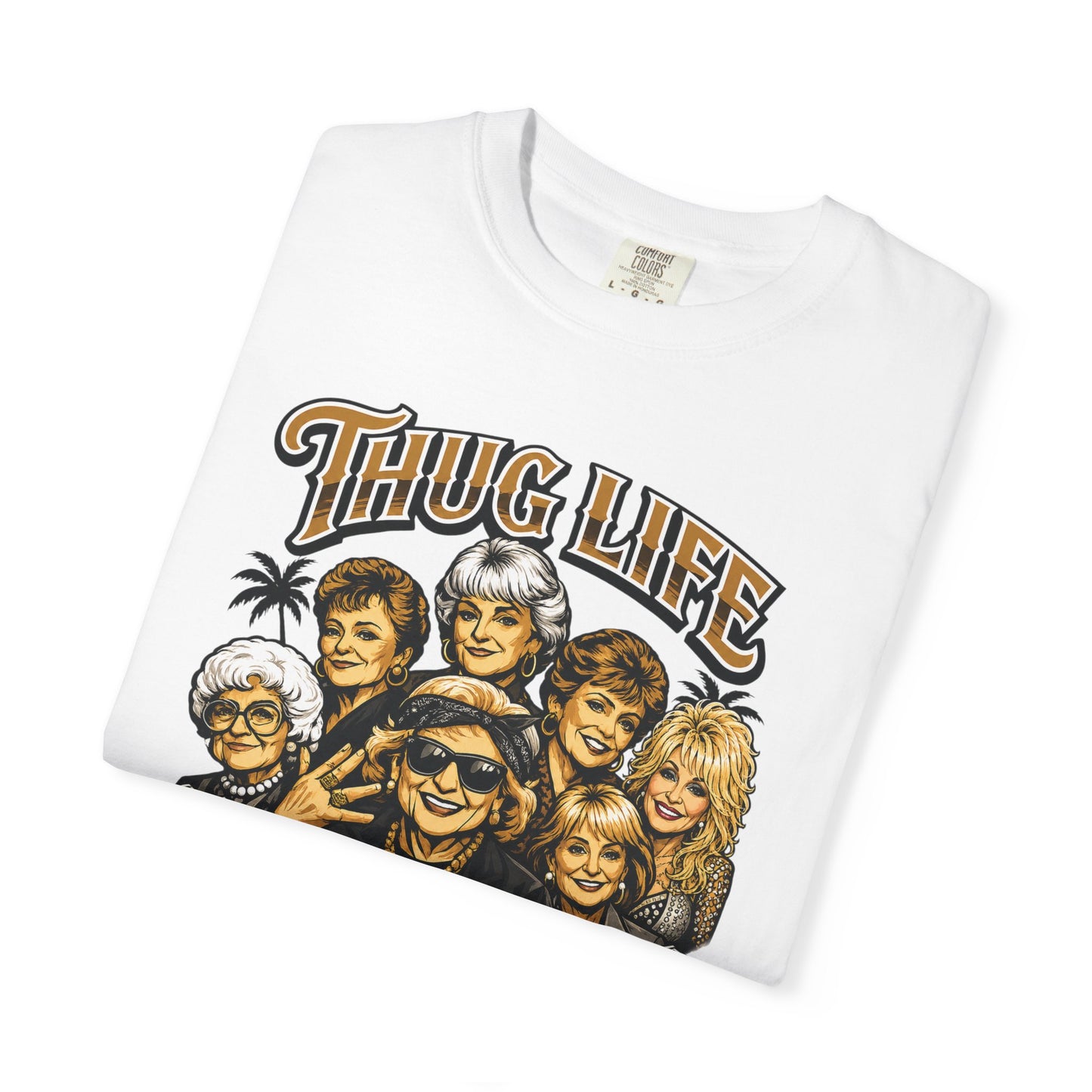 T H U G Golden Dolly Grandma Portrait T-Shirt | Retro TV Comedy Crew Tee