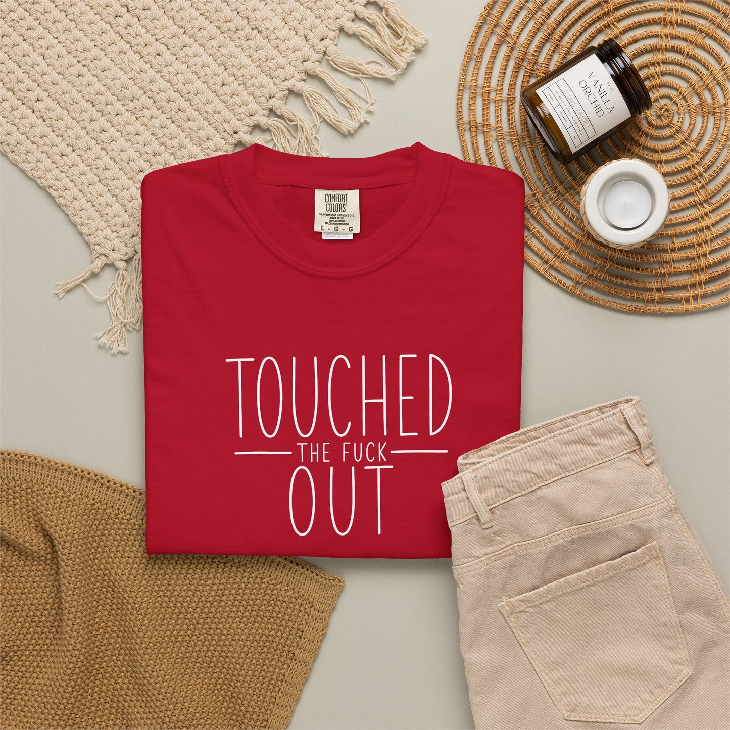 Touched the F Out | Funny Overstimulated Mom Graphic Tee