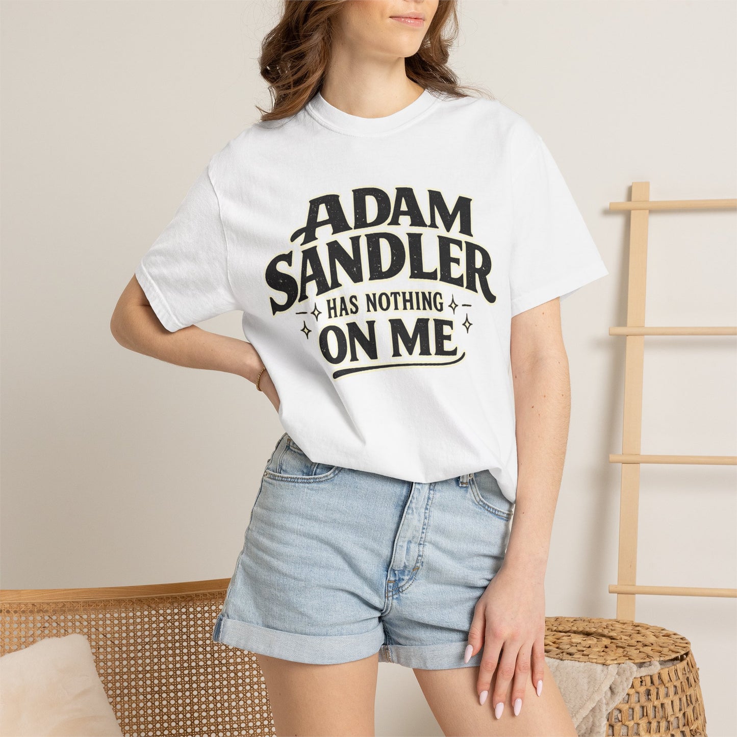 Adam has Nothing On Me T-shirt | Bold Retro Text Tee