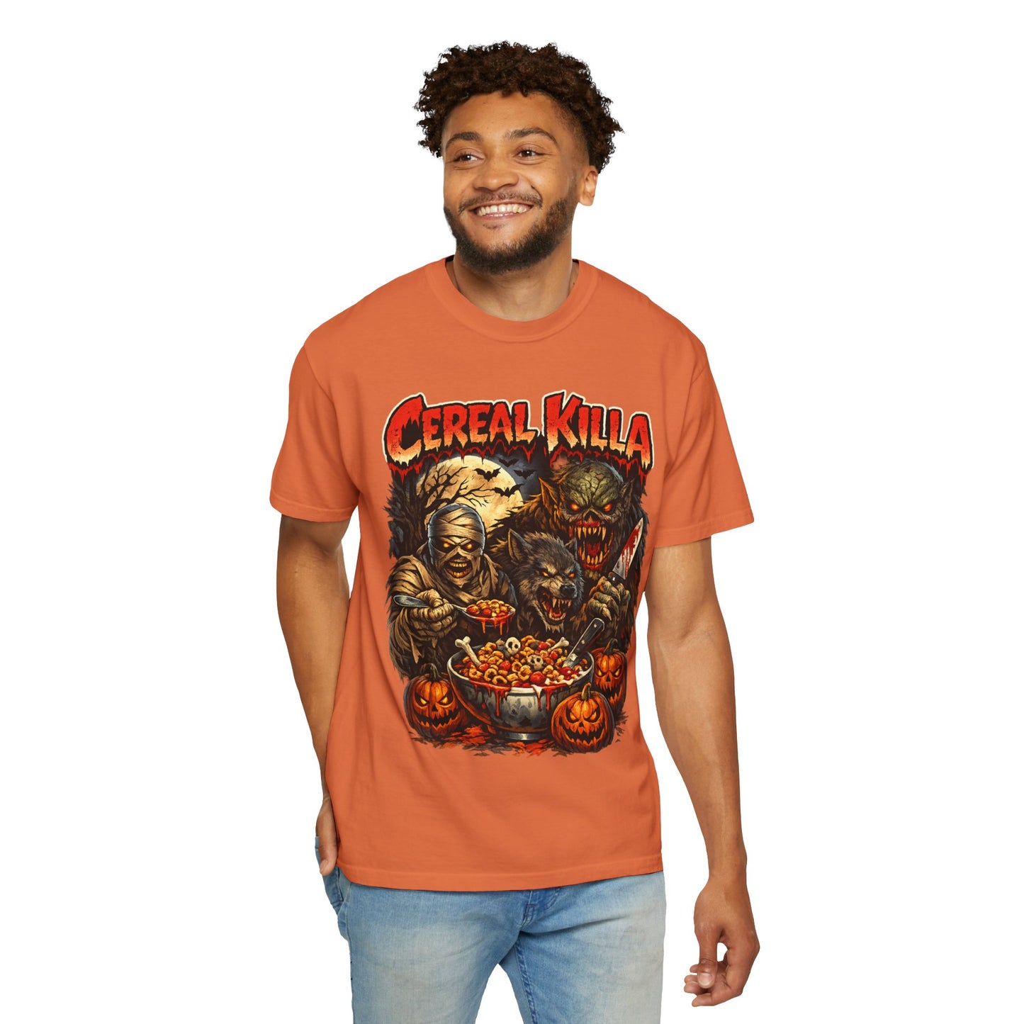 Cereal Killa Horror T-Shirt — Vintage Halloween Monster Graphic Tee.
