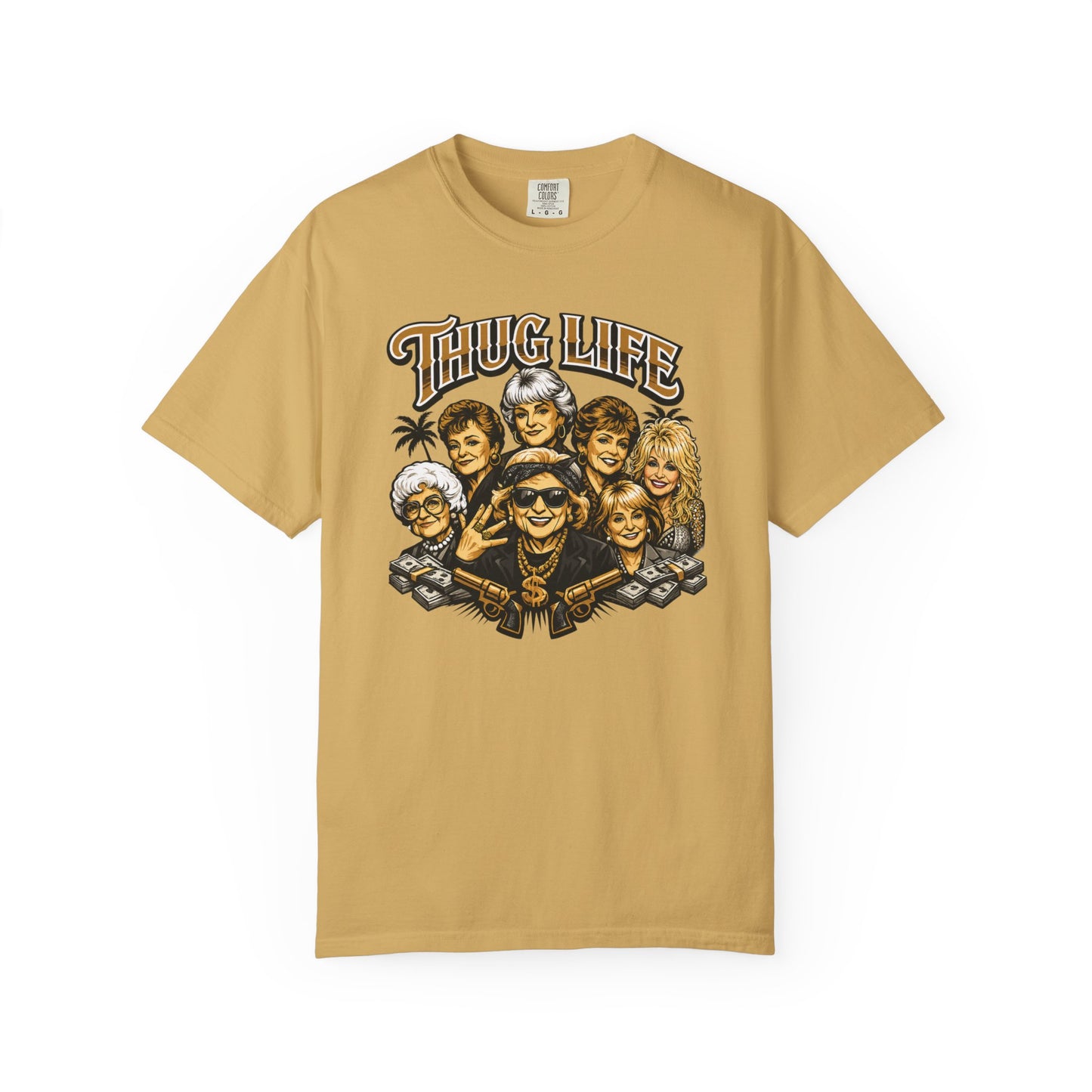 T H U G Golden Dolly Grandma Portrait T-Shirt | Retro TV Comedy Crew Tee