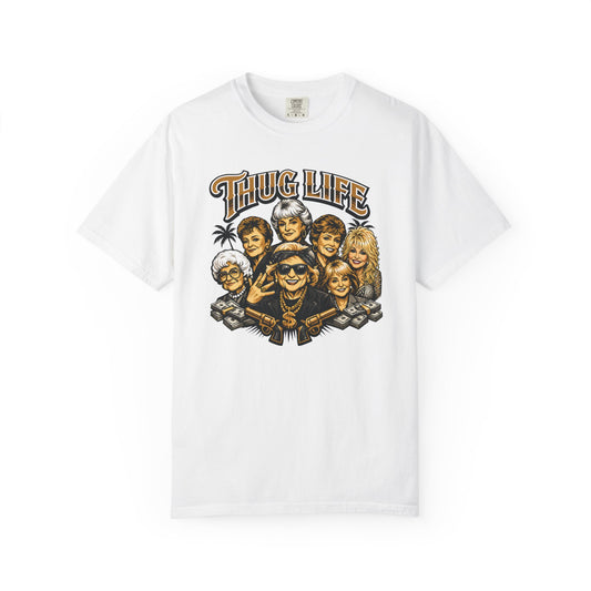 T H U G Golden Dolly Grandma Portrait T-Shirt | Retro TV Comedy Crew Tee