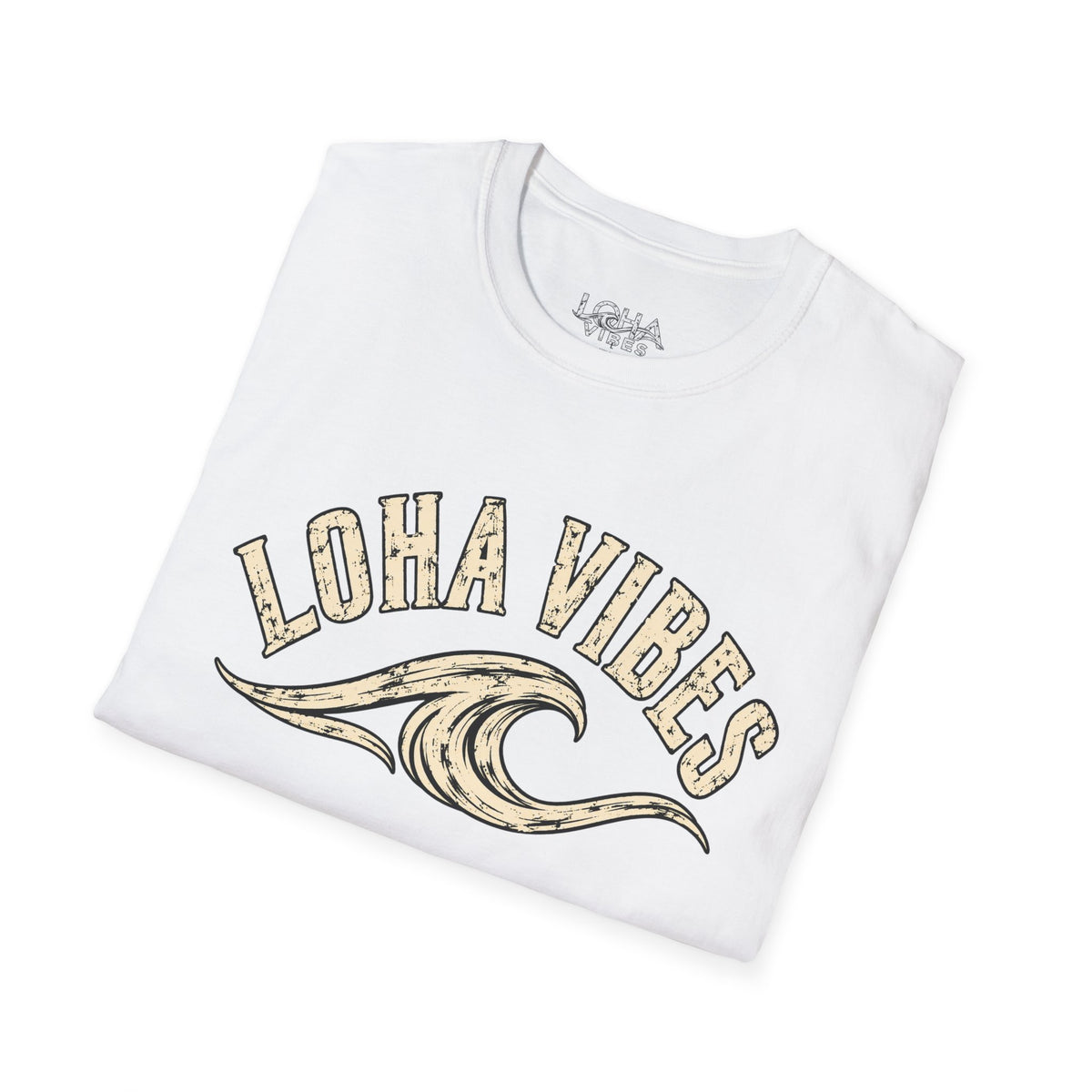 LOHA VIBES Signature Wave Graphic Tee – Coastal Lifestyle T-Shirt