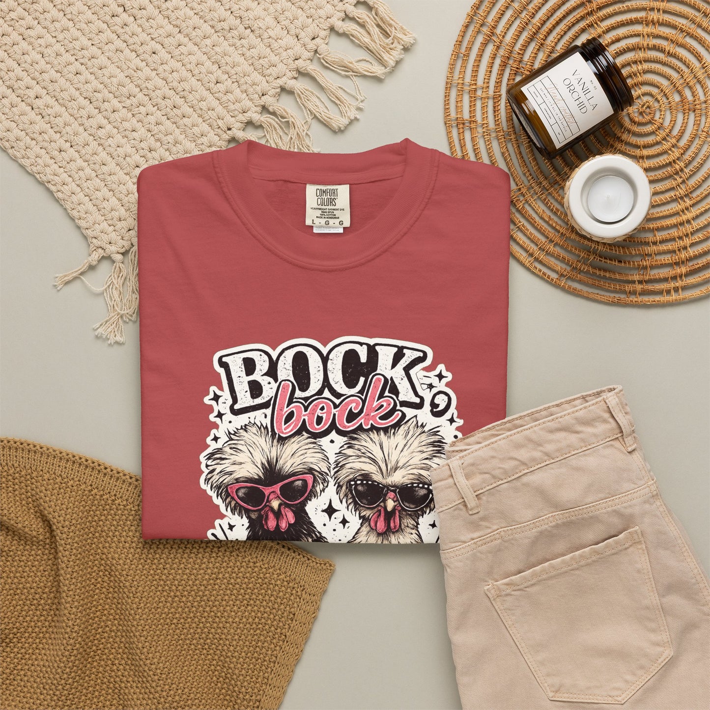 Bock Bock Biotch T-shirt | Silkie Chickens Illustration, Funny Poultry Graphic