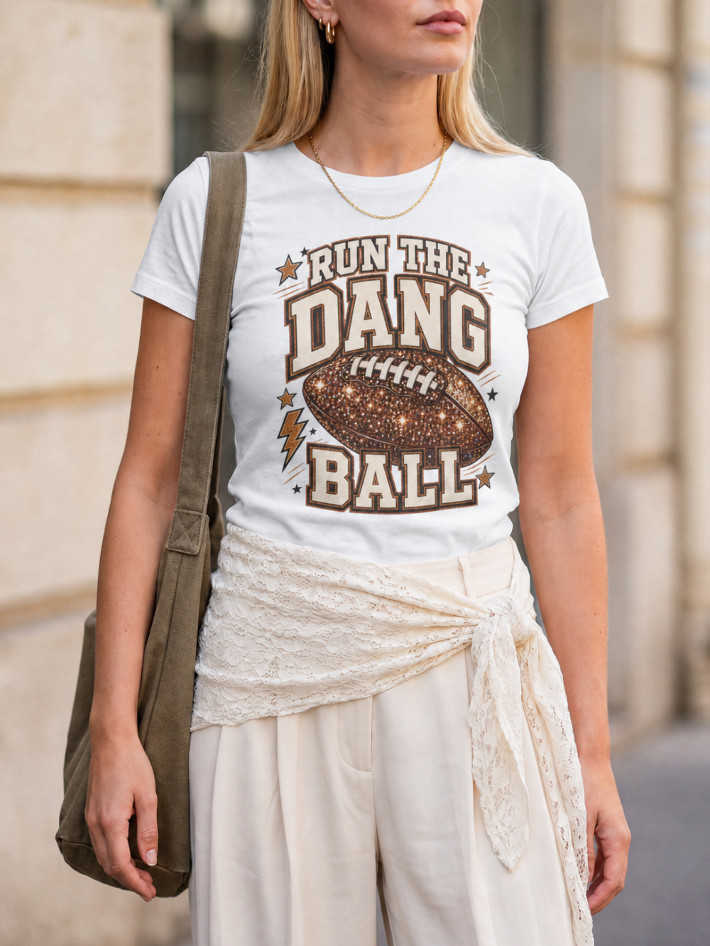 Run the Dang Ball Football T-Shirt — Retro Gridiron Graphic Tee