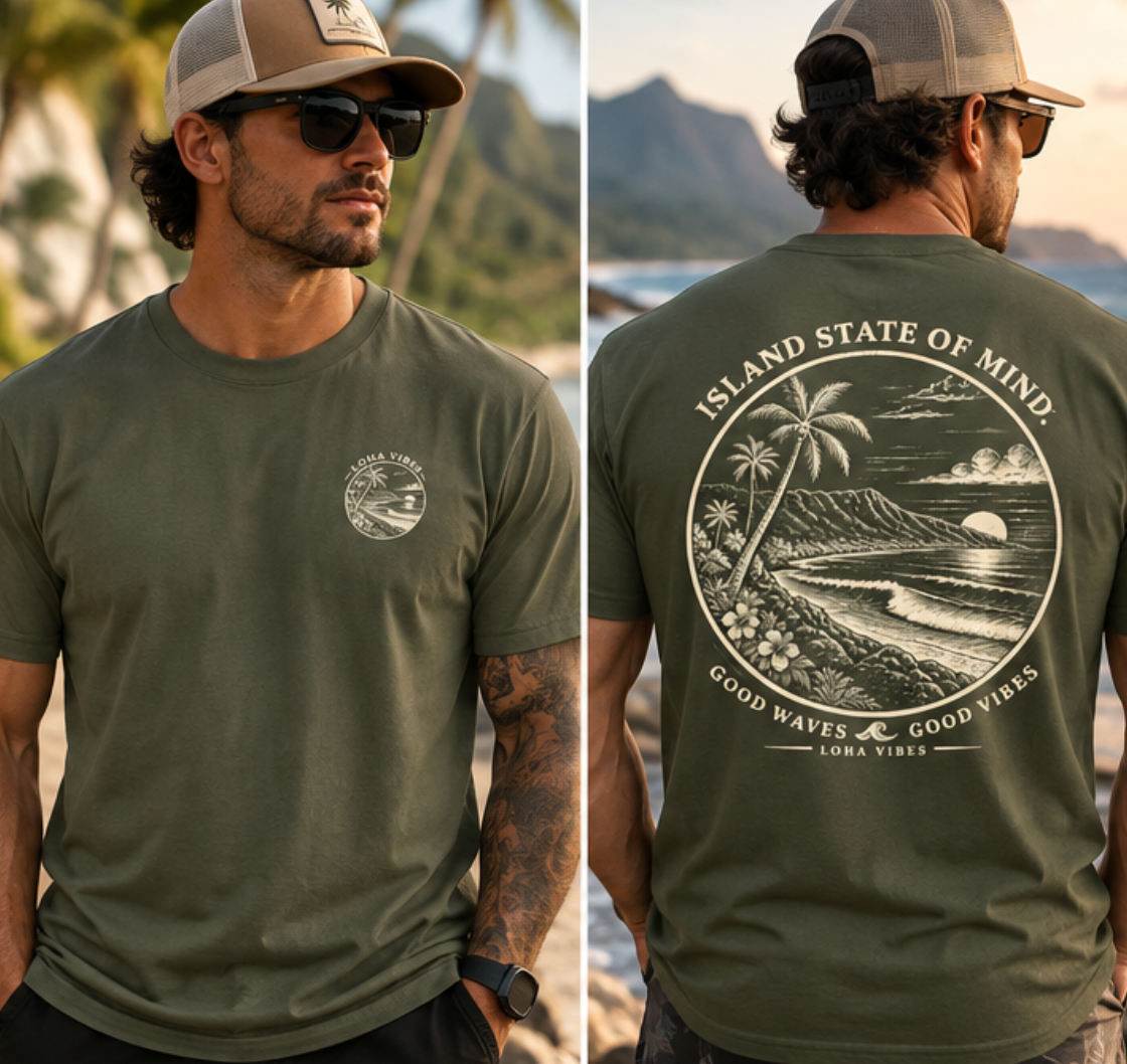 LOHA VIBES Island State of Mind | Graphic Tee