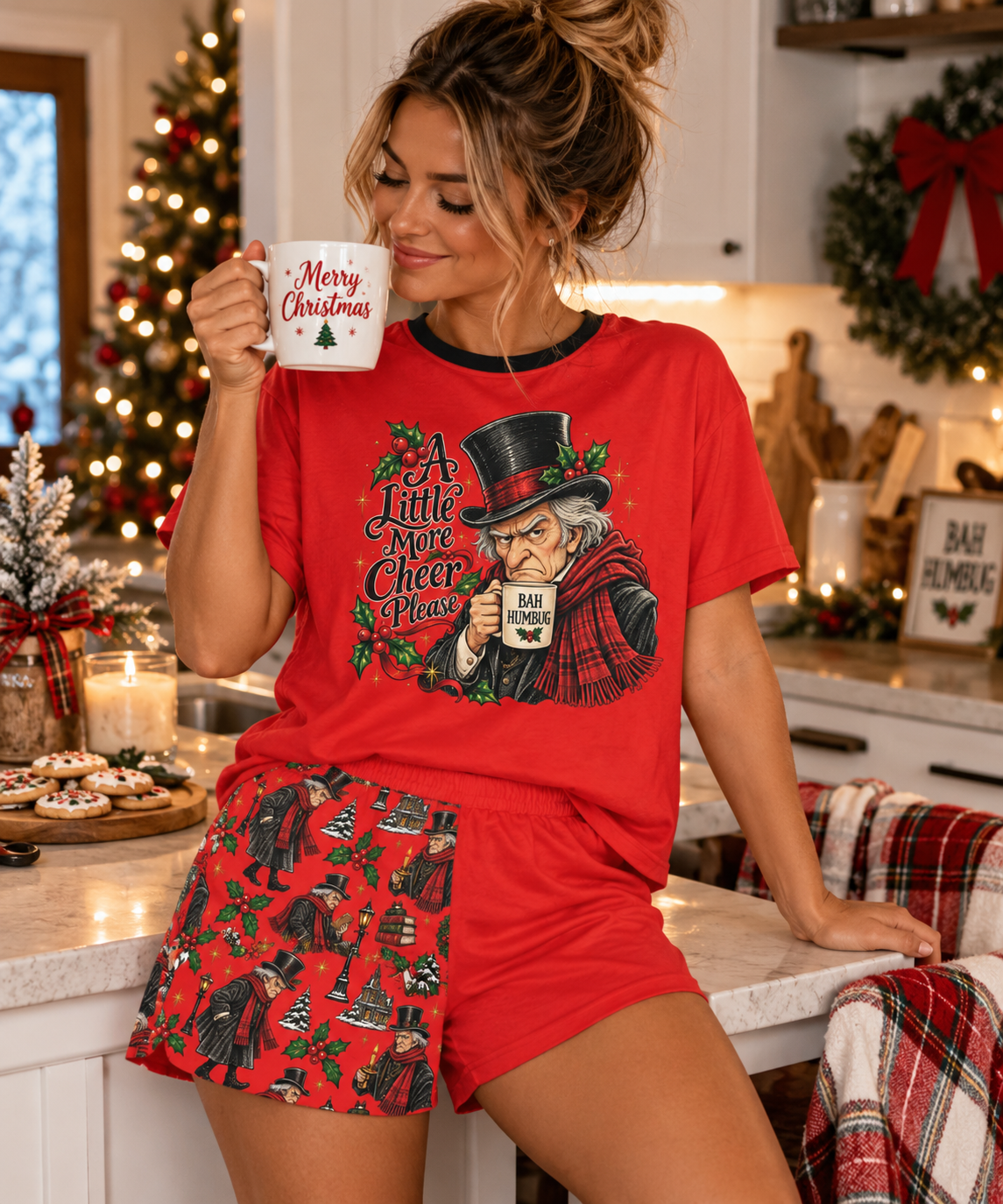Merry & Moody Christmas Pajama Short Set | Journey London & Co.