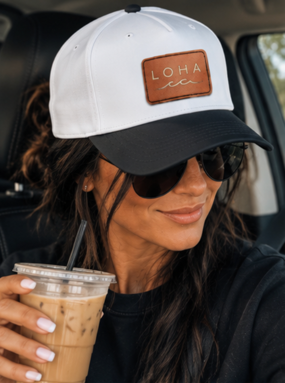 LOHA VIBES | Coastal Drifter Vegan Leather Patch Hat