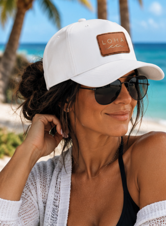 LOHA VIBES | Coastal Drifter Vegan Leather Patch Hat