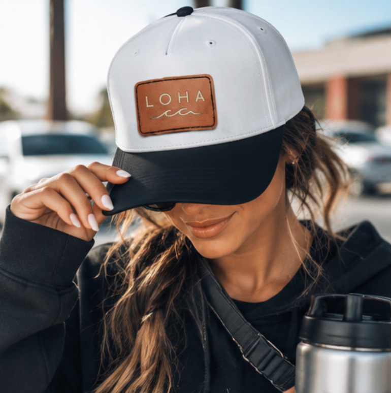 LOHA VIBES | Coastal Drifter Vegan Leather Patch Hat
