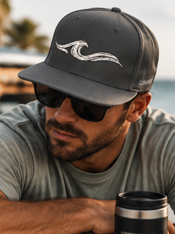 LOHA VIBES | High Tide Embroidered Snapback Hat