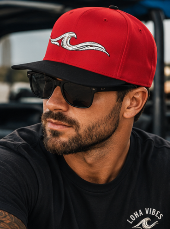 LOHA VIBES | High Tide Embroidered Snapback Hat