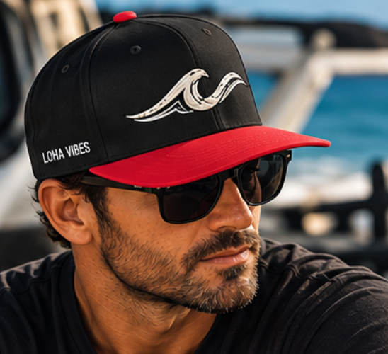 LOHA VIBES | High Tide Embroidered Snapback Hat