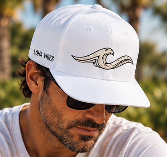 LOHA VIBES | High Tide Embroidered Snapback Hat