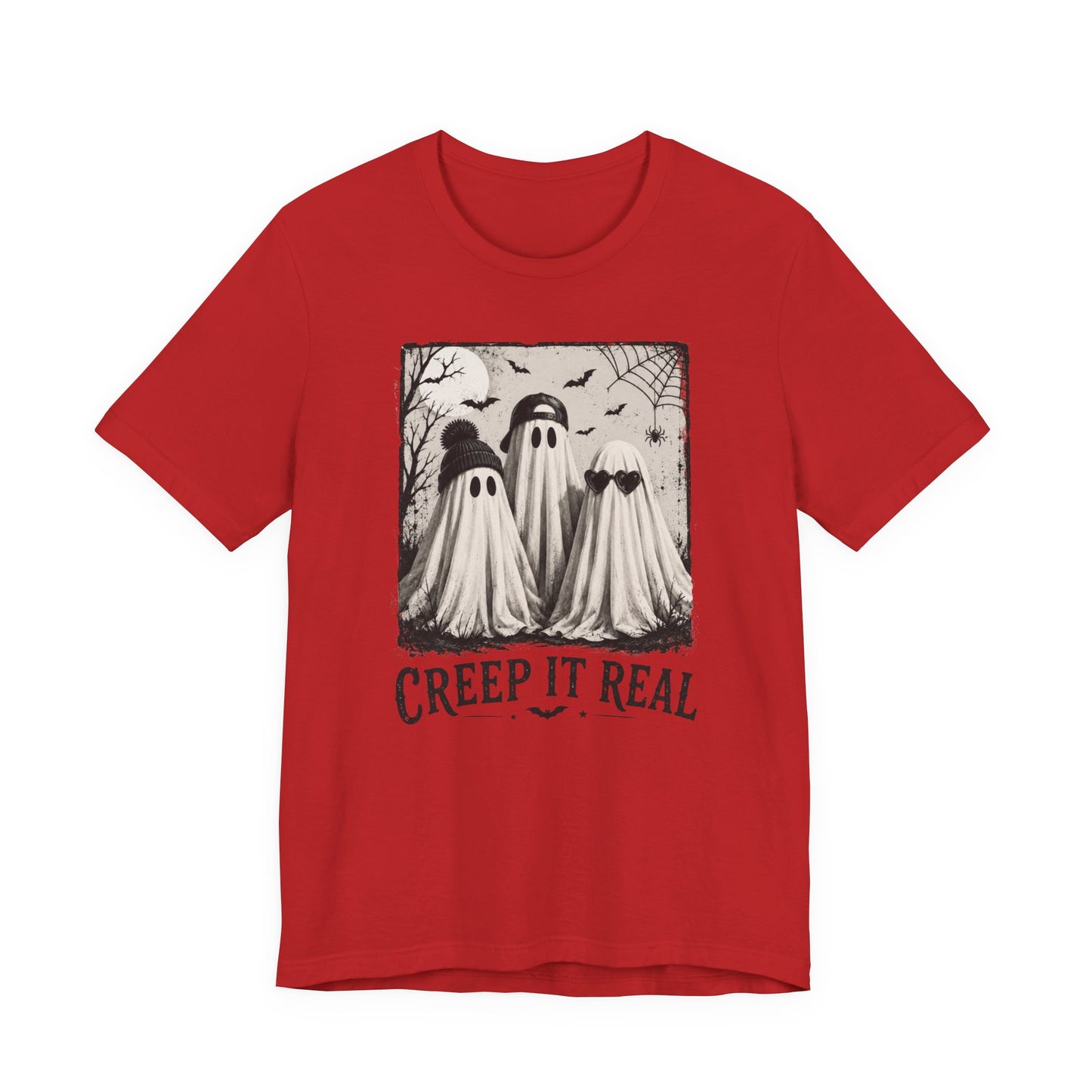 Creep It Real Ghost Graphic Tee — Vintage Halloween T-Shirt