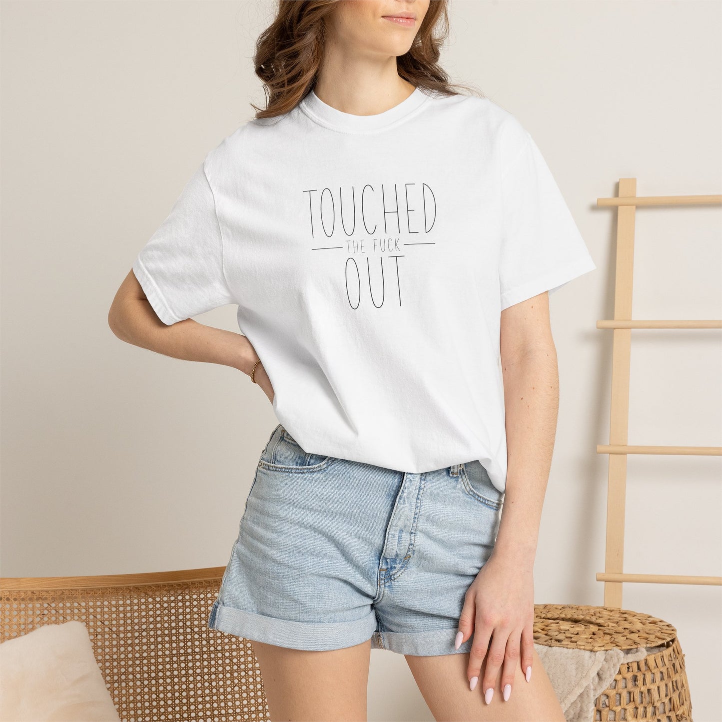 Touched the F Out | Funny Overstimulated Mom Graphic Tee