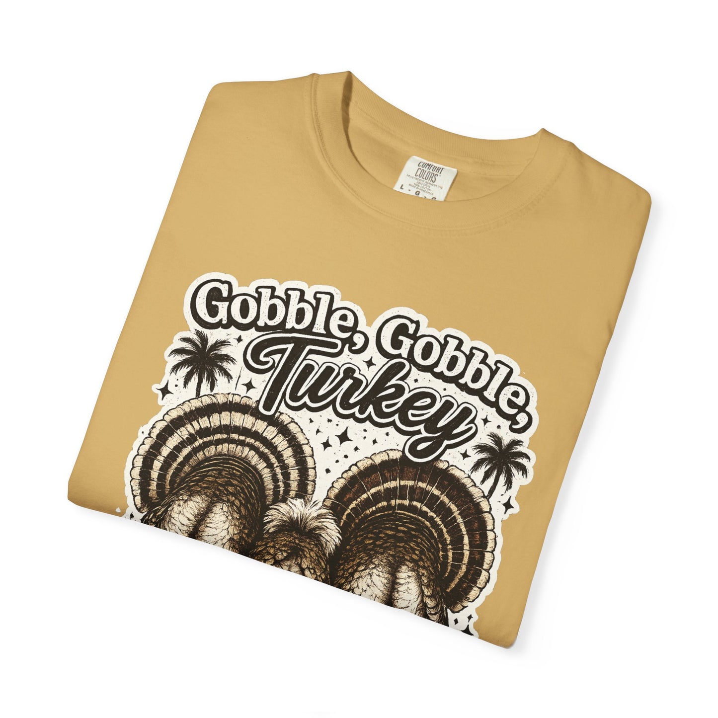 Gobble Gobble Turkey Butt T-shirt | Retro Thanksgiving Turkey Trio, Fall Holiday Tee