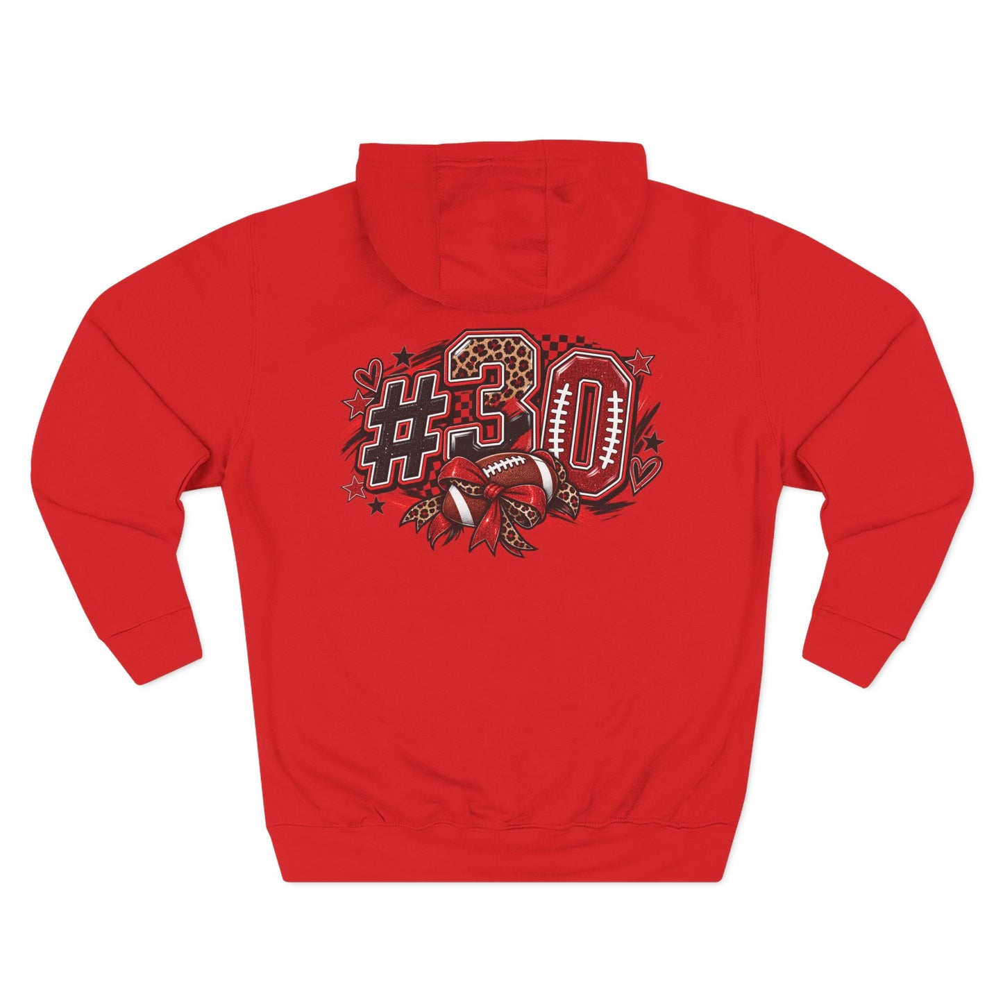 Mama Football Hoodie — #10 Player Mom Fleece Pullover