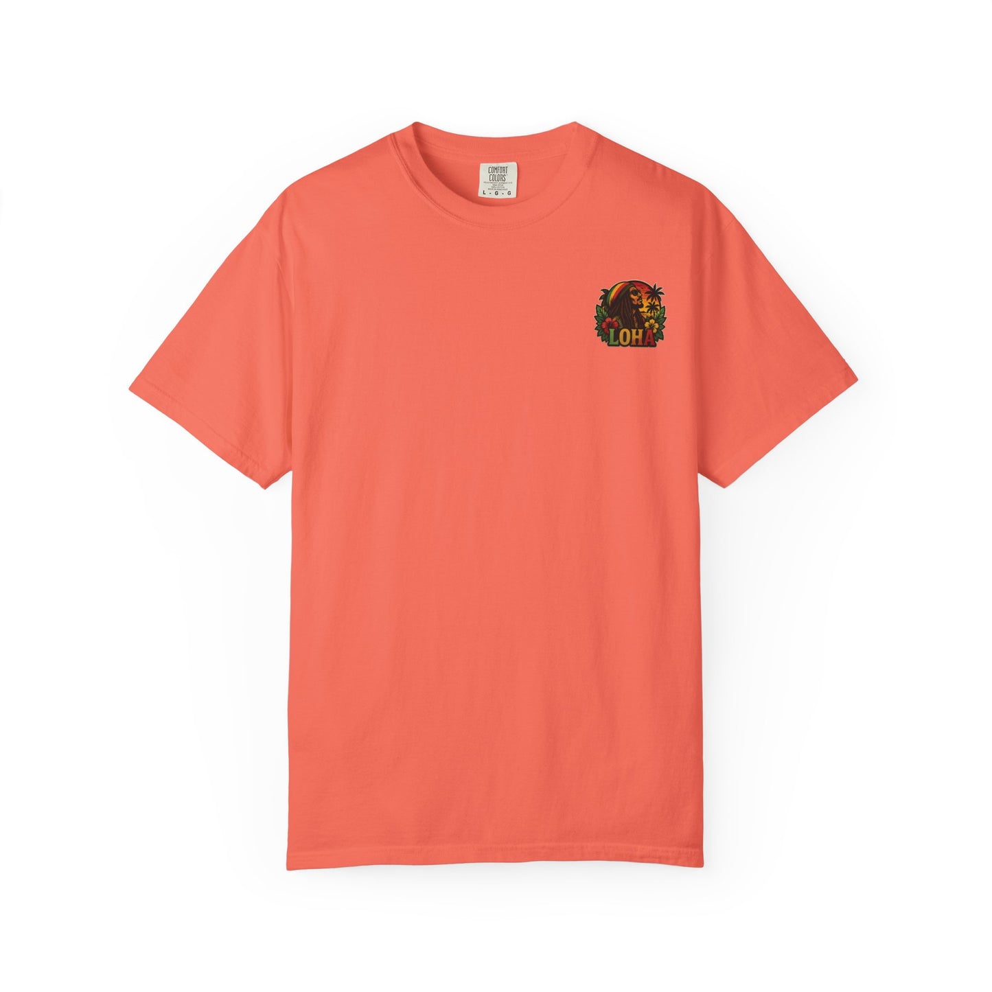 Rasta Aloha T-Shirt — "LOHA" Reggae Sunset Tee