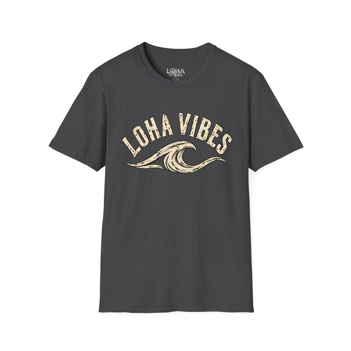 LOHA VIBES Signature Wave Graphic Tee – Coastal Lifestyle T-Shirt