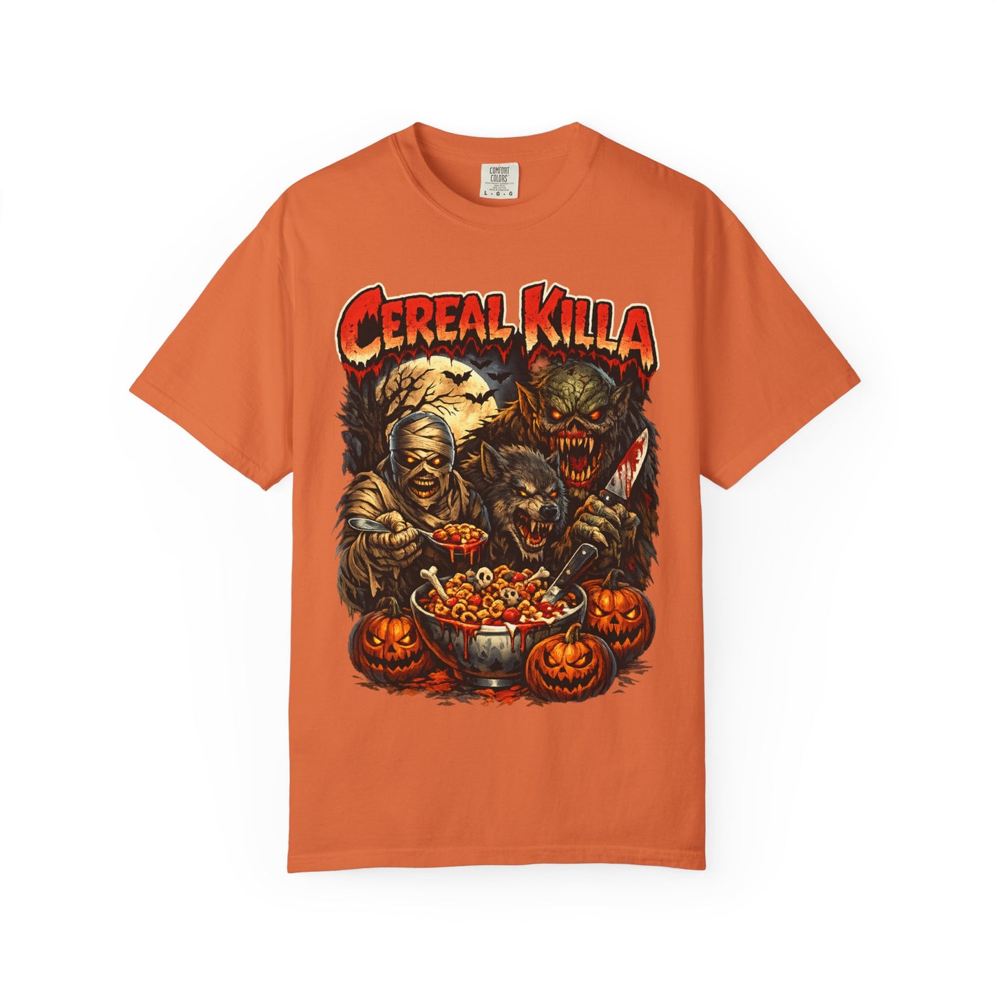 Cereal Killa Horror T-Shirt — Vintage Halloween Monster Graphic Tee.
